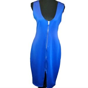 Blue zip up dress
